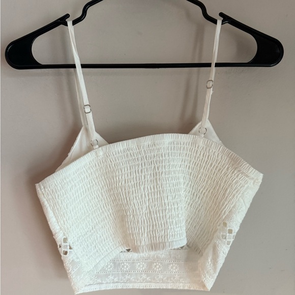 Rebellion Tops - Rebellion White Smocked Top small